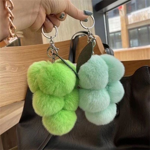 Fluffy bag pendant fur - fluffy, pompoms