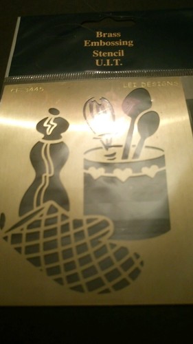 Brass embossing stencil