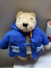 Antique Original 1970s PADDINGTON BEAR 17" Tall Soft Stuffed Toy Blue Jacket 150