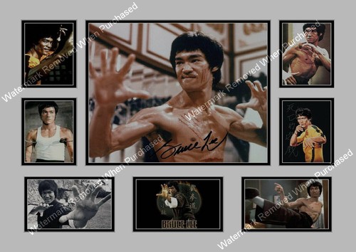Bruce lee signed - a4, photo