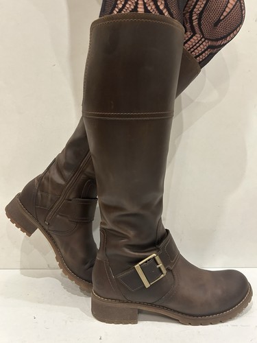 Timberland brown leather knee - leather,
