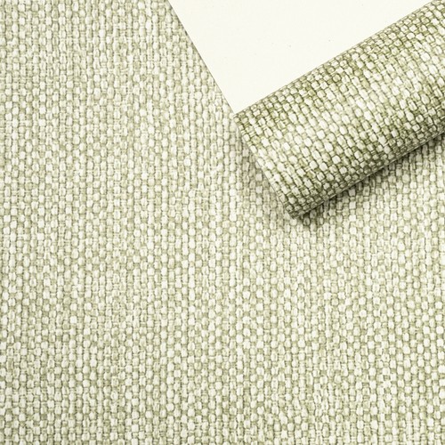 Plain green wallpaper linen - green,