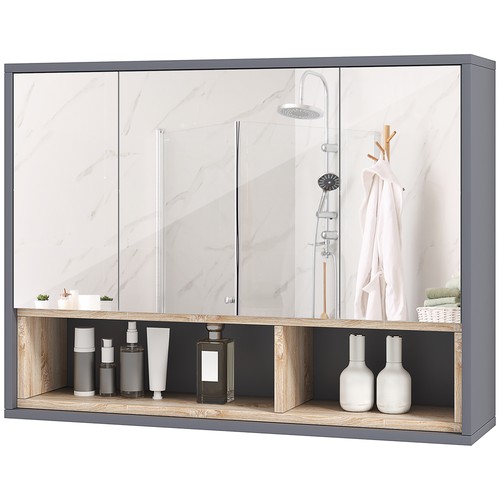 Homcom bathroom cabinet wall - bathroom,