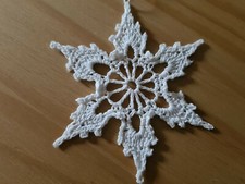 10 x Handmade Crochet Snowflakes Christmas Tree Decorations/New year. Brand New