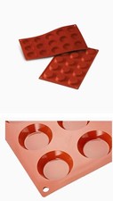 SiliconFlex mini tartlet professional moulds, 15 tarts, 50mm  terracotta colour