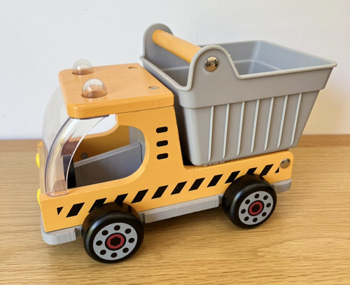 Hape wooden toy dump truck - hape,