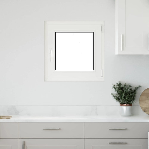 Basement window white 60x60 - basement,