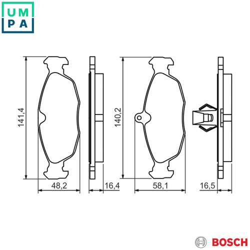 Brake pad set - brake, 0