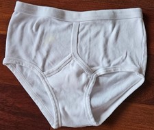 Authentic Y-Fronts C&A White Pants for Adult School Boys / Size 32-34" M