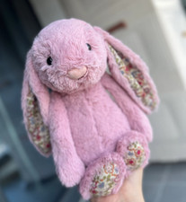 Jellycat Bashful Blossom Tulip Bunny - Pink Stuffed Animal with Tags Xmas Gift