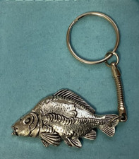 Mirror Carp Silver Pewter Keyring (B)