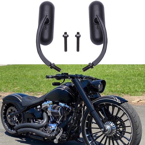 Black motorcycle mirrors - black,