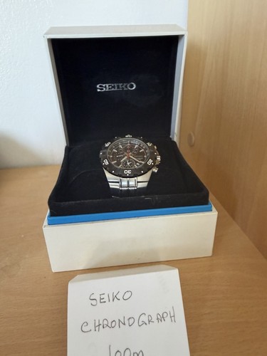 Seiko mens chronograph 100m - chronograph,