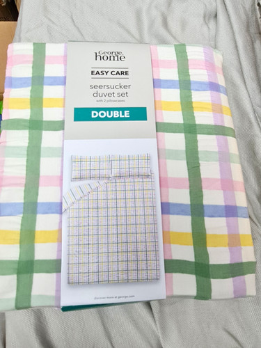 Seersucker double duvet set - seersucker,