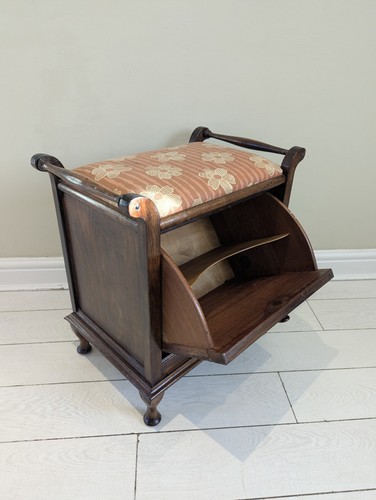 Fall front piano stool antique - piano,