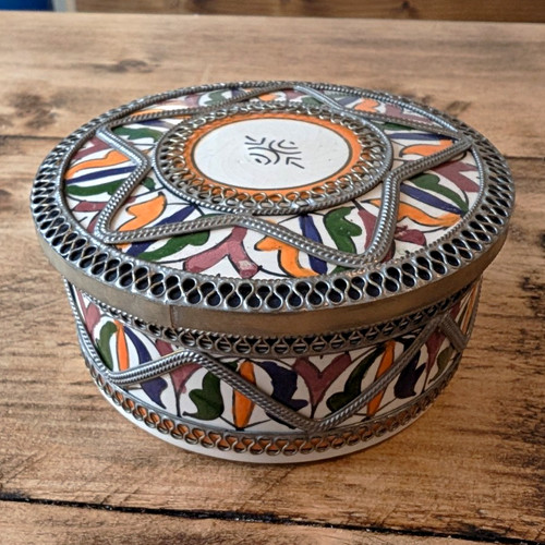 Vintage moroccan fes pottery - moroccan,