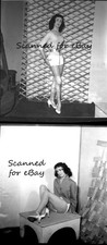 LEGGY GLAMOUR MODEL IN HEELS CHEESECAKE - 2 NEGATIVES EARLY 1950s