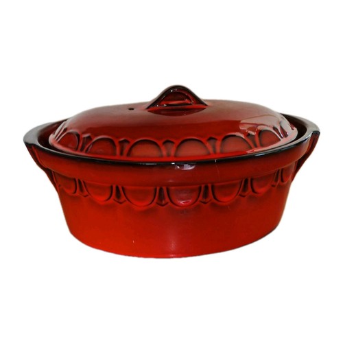 Volcanic red glazed ceramic - volcanic,