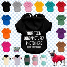 Custom Personalised Dog Puppy Pet HOODIE Clothes Name Funny Gift-Your text/logo