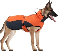 IREENUO Warm Winter Dog Coat, Waterproof, High Visibility, Warm Fleece Lined  M
