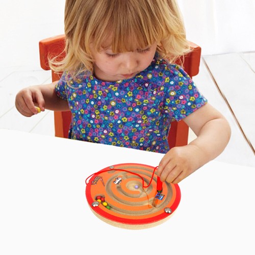 Children round wooden puzzle - children,