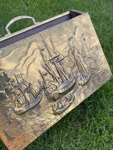 Vintage brass hammered - vintage,