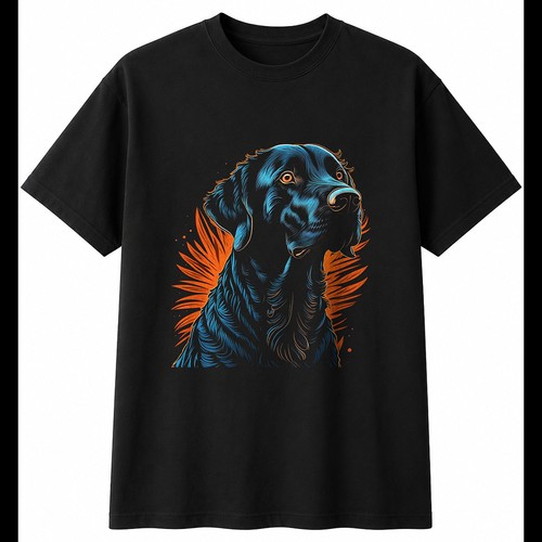 Graphic curly coated - graphic,