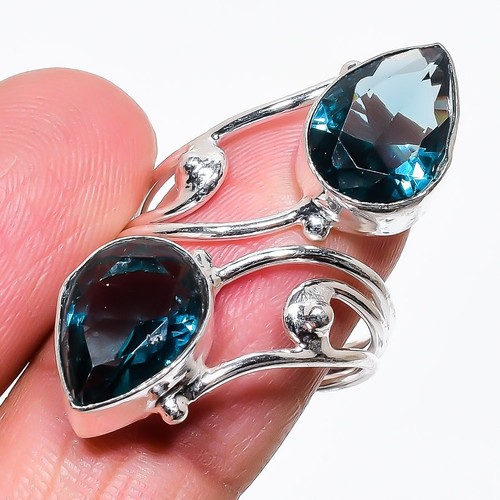 London blue topaz gemstone - blue, 925