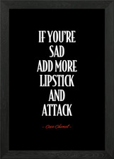 Coco Chanel Quote Framed Wall