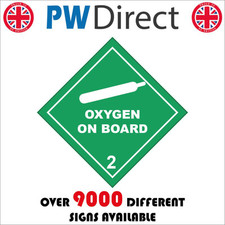 SIGN Oxygen On Board Transport Carriage Road Vehicles Emergency Accident HA243P