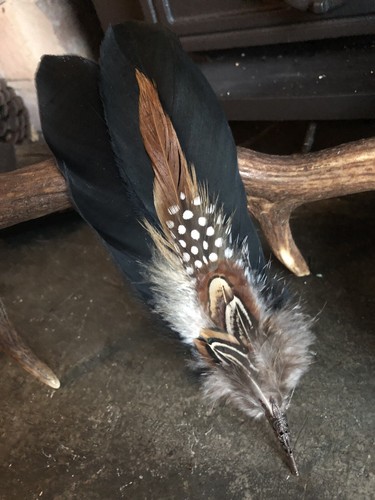Smudging feather fan wand - feather,