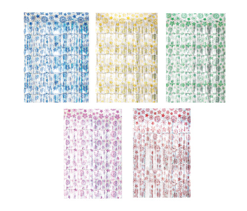Snowflake tinsel curtain - snowflake,