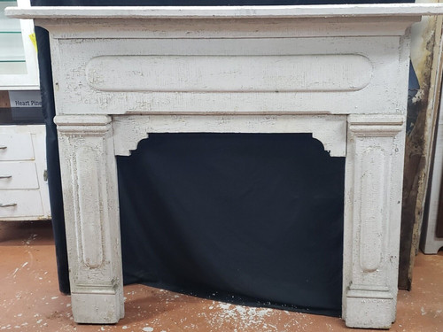 Art deco fireplace mantel with - deco,