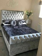 New Silver Crushed Velvet