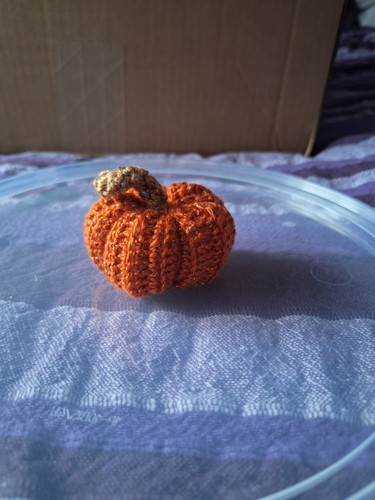 Small burnt orange crochet - small,