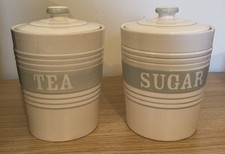 2 x M&S striped tea and sugar