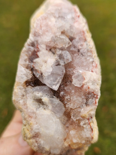 Pink amethyst crystal geode - pink,