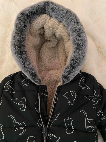 Baby fur lined zipper snow - baby's,