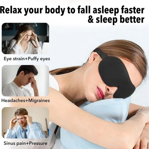 Soft padded sleep mask eye - 3d,