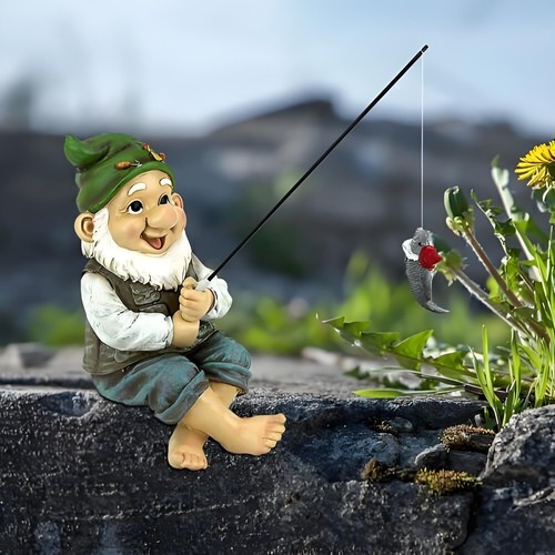 Garden gnome fishing rod - rod, +