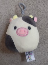 CONNOR THE COW 4" KEYRING CLIP BAG CHARM - MINI SQUISHMALLOWS 2020