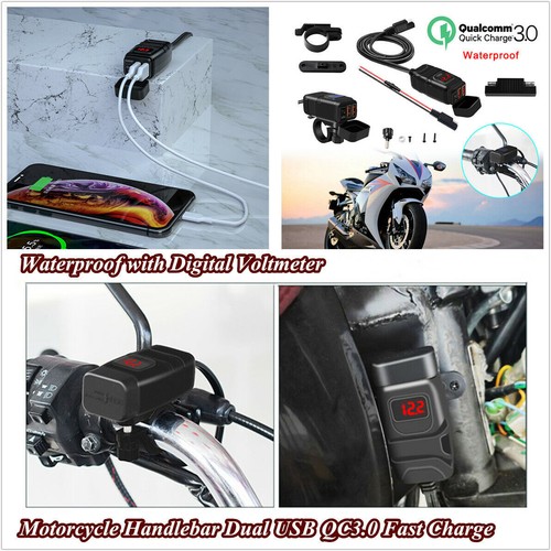 Motorcycle handlebar dual usb - handlebar,