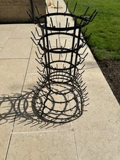 Antique French Wine Bottle Drying Rack 8 Tier