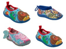 BOYS GIRLS CHARACTER BEACH SURF WET WATER SOCKS AQUA SHOES SWIMMING UK SIZE 5-10