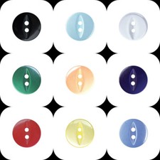 Round Fish Eye Buttons Size All Sizes Quantities & Colours