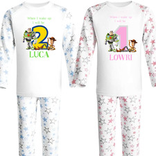 Custom Kids Toy Story's Buzz and Woody  Birthday Pyjamas 