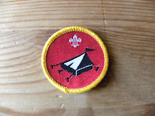 UK Scouting Discontinued Cub Scout Activity Badge Camper OLD LOGO