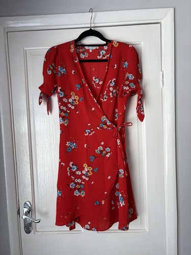 Red flower herring wrap - flower,