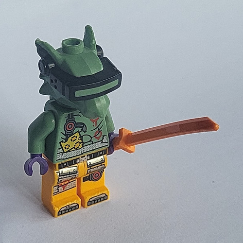 Lego minifigure green horned - lego,