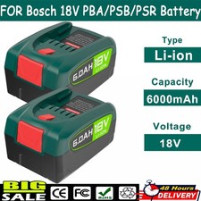 2-1X 6000mAh For Bosch 18V